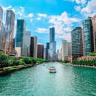 Chicago River surrounded by skyscrapers, including Trump International Hotel and Tower in the centre.
1029518538
Building, Photography, Chicago, Transportation, Nautical Vessel, Day, Tree, Financial District, Night, Spire, Bridge - Built Structure, Sky, River, Tower, Water, City, Nature, NY, Office Building Exterior, Skyscraper, Waterfront, Green Color, Tall - High, Built Structure, Beach, Building Exterior, Chicago - Illinois, Modern, Landscape - Scenery, USA, Outdoors, Color Image, Downtown District, Cityscape, Architecture, No People, Famous Place, International Landmark, Travel Destinations, Horizontal, Greece, Office, New York City